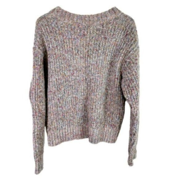 Something Navy | Tan Multi-colored Long Sleeves Sweater Size Medium - Picture 8 of 10